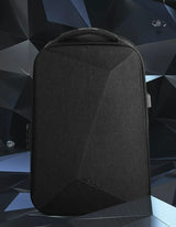 Mochila Para Notebook 15.6" com Capa de Chuva Embutida Antifurto masculino a prova dagua resistente a agua porta USB homem trabalho laptop trabalho estudo viagem preta minimalista chuva