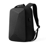 Mochila Para Notebook 15.6" com Capa de Chuva Embutida Antifurto masculino a prova dagua resistente a agua porta USB homem trabalho laptop trabalho estudo viagem preta minimalista bolso oculto