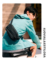 Shoulder Bag Antifurto masculina a prova dagua resistente a agua dia a dia diario uso  acolchoada confortável bolsa de ombro bolsa transversal bolsa lateral bolso secreto oculto celular cartao pochete casual smartphone preta