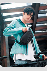 Shoulder Bag Antifurto masculina a prova dagua resistente a agua dia a dia diario uso  acolchoada confortável bolsa de ombro bolsa transversal bolsa lateral bolso secreto oculto celular cartao pochete casual smartphone preta