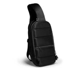 Shoulder Bag Antifurto masculina a prova dagua resistente a agua dia a dia diario uso acolchoada confortável bolsa de ombro bolsa transversal bolsa lateral bolso secreto oculto celular cartao casual smartphone preta trabalho trabalhar tablet porta USB minimalista