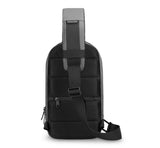 Shoulder Bag Antifurto masculina a prova dagua resistente a agua dia a dia diario uso acolchoada confortável bolsa de ombro bolsa transversal bolsa lateral bolso secreto oculto celular cartao casual smartphone preta trabalho trabalhar tablet porta USB minimalista