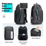 Mochila Executiva Expansível 25L~35L Notebook 16" Modelo Voyager Mark Ryden