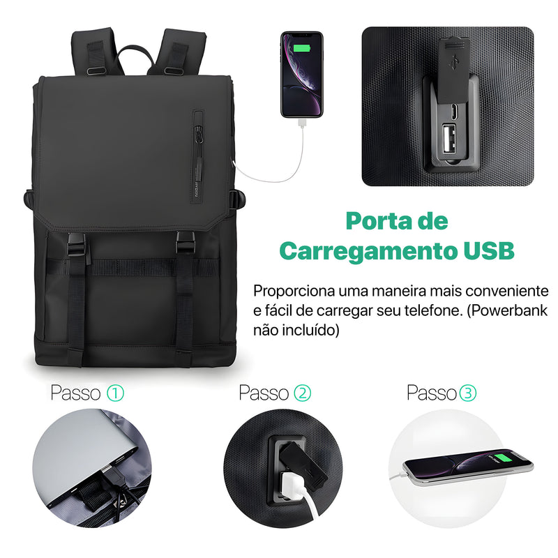 Mochila Executiva Expansível 20~26L Notebook 15.6" Modelo Nomad Mark Ryden