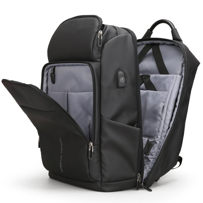 Mochila de Viagem Notebook 15"(23L) e 17" (30L) USB Antifurto Modelo Modern Business Mark Ryden + Brinde